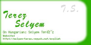 terez selyem business card